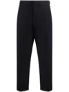 Jil Sander Classic Wool Trousers With Elastic Back Waist Insert In Black