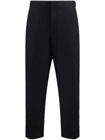 JIL SANDER JIL SANDER CROPPED-LEG WOOL FLANNEL TROUSERS