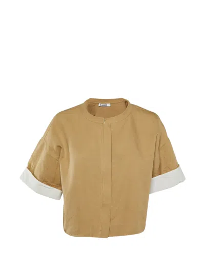 Pre-owned Jil Sander Cropped Oversized Jacket In Neutrals