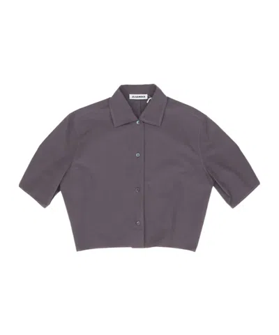 Jil Sander Cropped Shirt In Purple