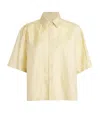 Jil Sander Short-sleeved Cotton Shirt In Beige