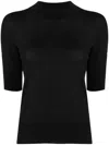 Jil Sander Top With Stand-up Collar In Black - 34 In Black
