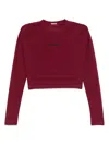 Jil Sander Cropped Swim Top In Red