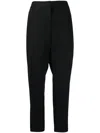 Jil Sander Cropped Tailored Trousers In 黑色