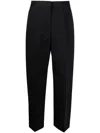 Jil Sander Cropped Tailored Trousers In Black