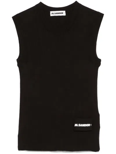 Jil Sander Cropped Top In Brown