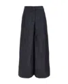 Jil Sander Cropped Wide-leg Trousers In Black