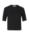 Jil Sander Cropped Wool Jumper In Black