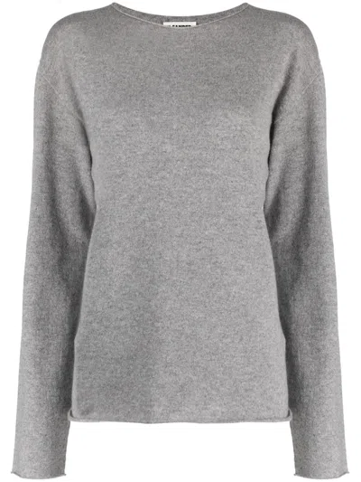 Jil Sander Cropped Wool Jumper In Schwarz