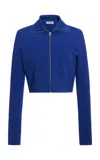 Jil Sander Cropped Zip-up Jacket In Blue