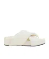 JIL SANDER CROSS-STRAP FLAT SANDALS