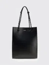 Jil Sander Rectangular Shoulder Bag Smooth Finish Braided Handles In Purple