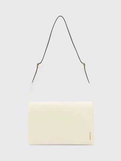 Jil Sander Ivory Leather Small File Shoulder Bag Eggshell Borse A Mano In White