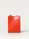 Jil Sander Logo Detailed Small Crossbody Bag In Red