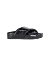Jil Sander Quilted Leather Sandals In Black  
