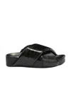 Jil Sander Crossover-strap Leather Sandals In Black