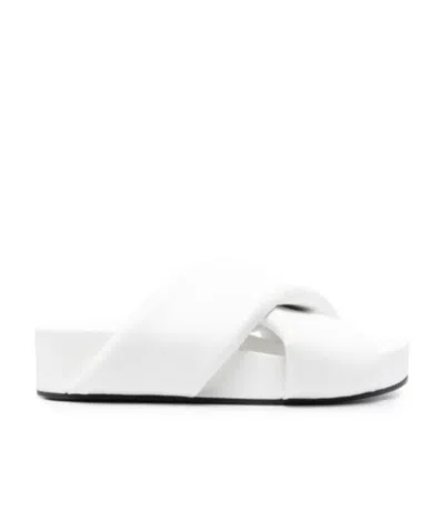 JIL SANDER JIL SANDER OPEN TOE CROSS STRAP SANDALS