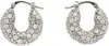 Jil Sander Crystal Earrings In White