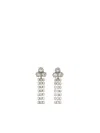 Jil Sander Crystal-embellished Drop Earrings In Silver