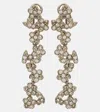 Jil Sander Crystal-embellished Drop Earrings In Silver