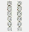 Jil Sander Crystal-embellished Drop Earrings In Silver