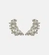 Jil Sander Crystal-embellished Ear Climbers In Silver