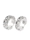 Jil Sander Embellished Sparkling Crystals Brass Earrings