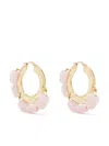 Jil Sander Crystal-embellished Hoop Earrings In Rosa