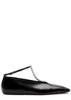 Jil Sander Crystal-embellished Ballet Flats Black In Black