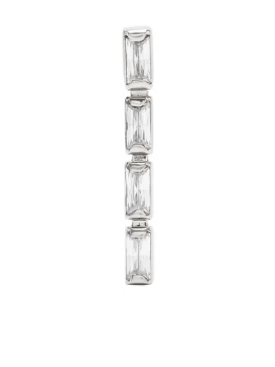 Jil Sander Crystal-embellished Single Earring In Silver