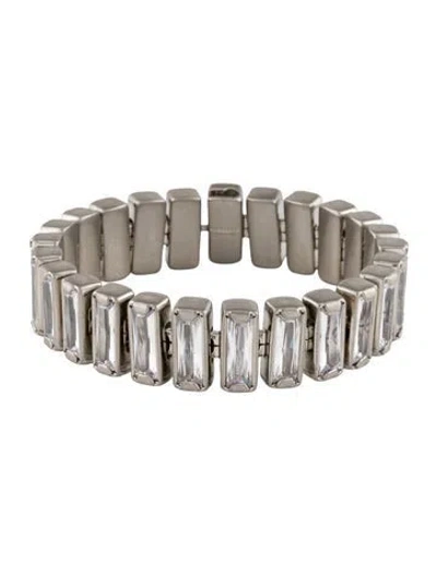 Pre-owned Jil Sander Crystal Link Bracelet, 8.5" In Multi