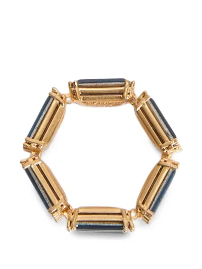 Jil Sander Crystal-embellished Handcrafted Ring In Gold