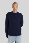 Jil Sander Cs Ns Jumper Knitwear In Blue Wool In Blue