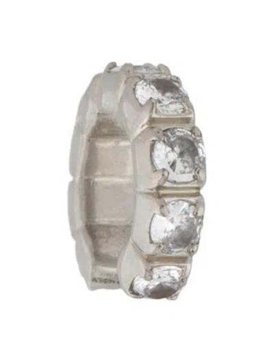 Pre-owned Jil Sander Cubic Zirconia Single Ear Cuff In Multi