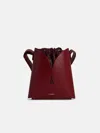 Jil Sander 'curve' Burgundy Leather Crossbody Bag In Bordeaux