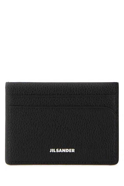 Jil Sander Curve Credit Card Holder In Black