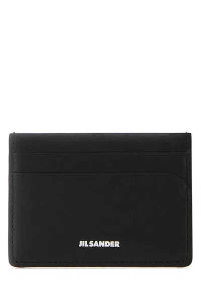 Jil Sander Curve Credit Card Holder In Black