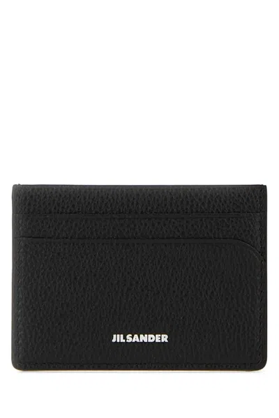 Jil Sander Curve Credit Card Holder In Black
