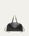 Jil Sander Curved Silhouette Large Shoulder Bag In Calf Leather In Black