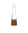 Jil Sander Curve Leather Crossbody Bag In Brown