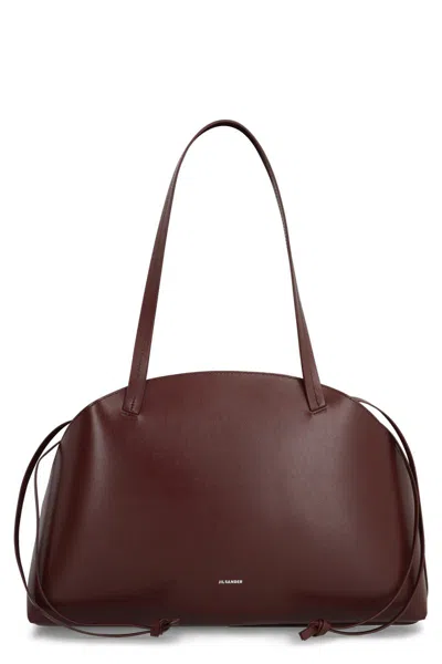 JIL SANDER JIL SANDER CURVE LEATHER SHOULDER BAG