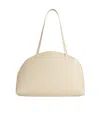 Jil Sander 'curve Media' Leather Crossbody Bag In Nude
