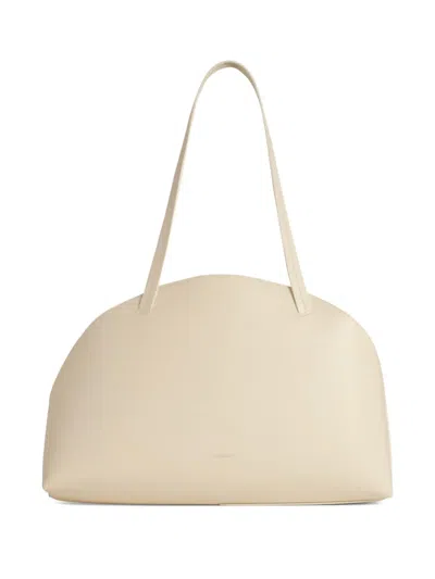 Jil Sander Curve Media Shoulder Bag In White