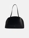 Jil Sander 'curve' Medium Black Leather Crossbody Bag In Black