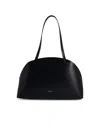Jil Sander 'curve' Medium Leather Crossbody Bag In Black