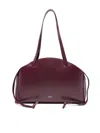 Jil Sander Medium Curved Shoulder Bag In Purple
