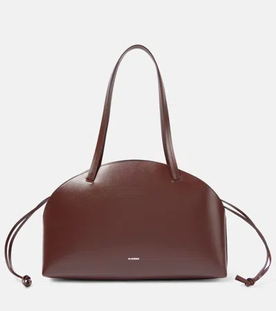 JIL SANDER CURVE MEDIUM LEATHER SHOULDER BAG