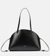 Jil Sander Schultertasche Curve Medium Aus Leder In Schwarz