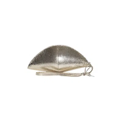 Pre-owned Jil Sander Curve Pouch 'platino' | Gold | Women's Size Onesize