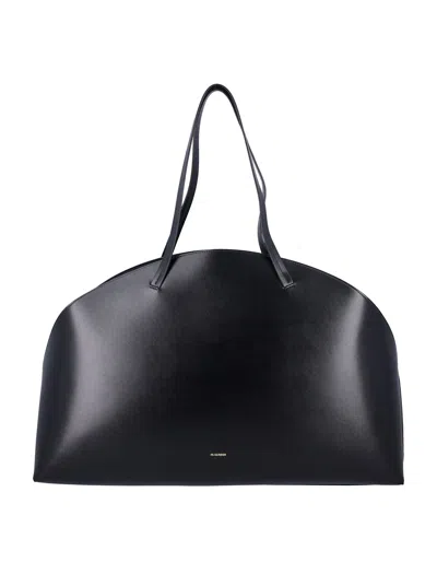Jil Sander Curve Shoulder Large In Black